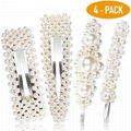 Pearls Hair Clips Pins Decorative Wedding Bridal Party Hair Barrette Styling