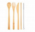 5 in 1 Bamboo Utensils Kit  Customized Gift Bag  