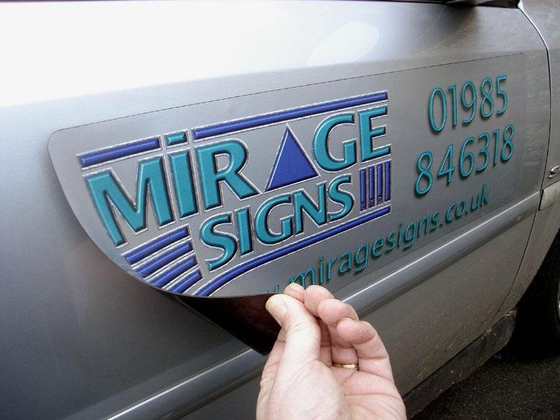 Printed rubber magnetic vehicle signage 3