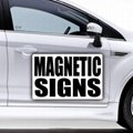 Printed rubber magnetic vehicle signage