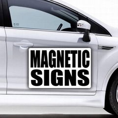 Printed rubber magnetic vehicle signage