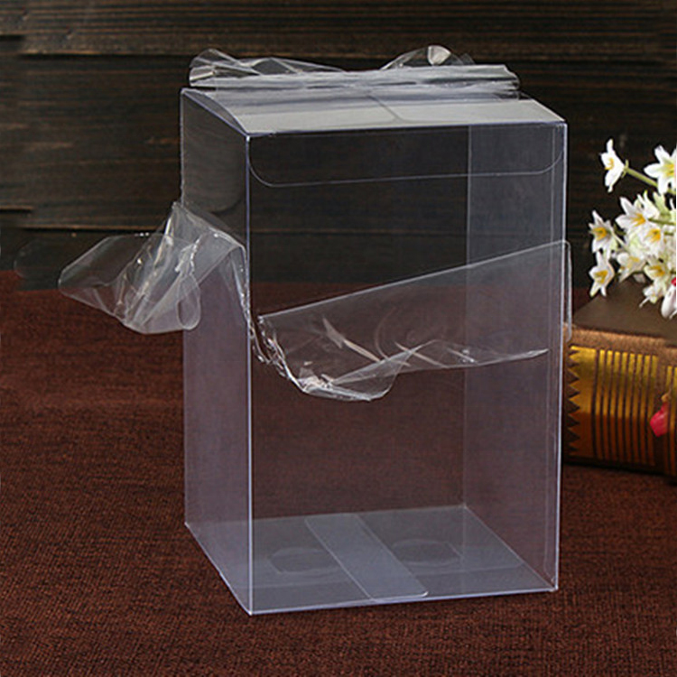 Custom transparent clear PVC PET plastic packaging box 