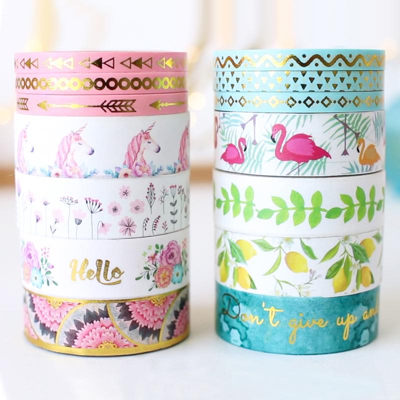 Wholesale Beautiful Custom Printed Gold Foil Washi Tape