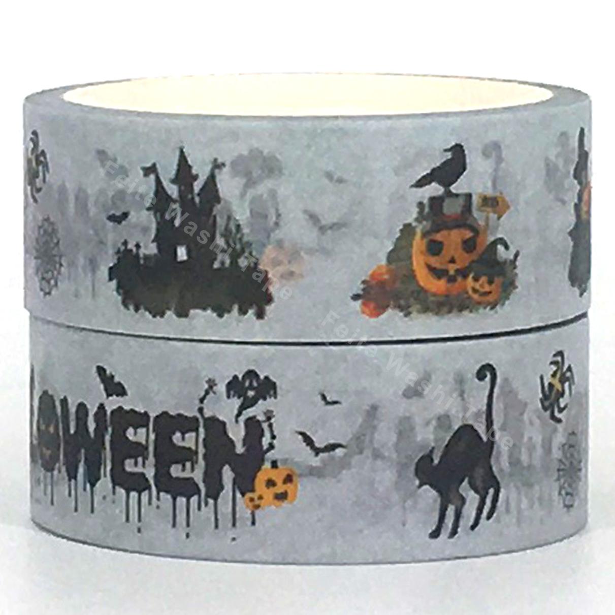 Hot Sale Halloween Decorative Custom Printed Masking Washi Tape 5