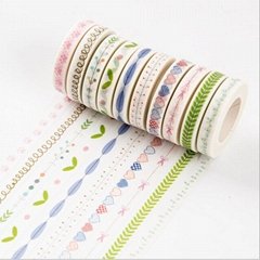 Custom cartoon DIY decoration paper washi tapes 