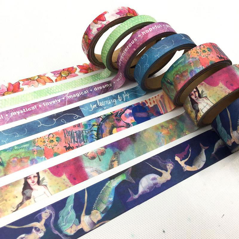 Japanese Paper Color Printed Single Sided Washi Masking Tape  4