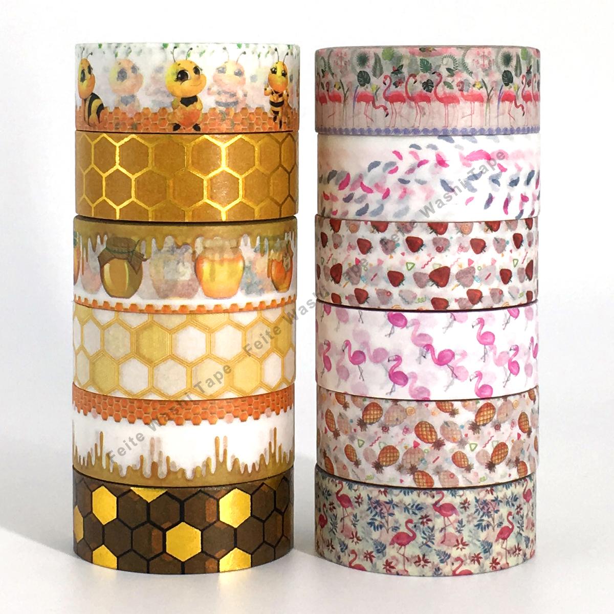 Beautiful Custom Design Gold Foil Tape Washi Paper Sticker 5