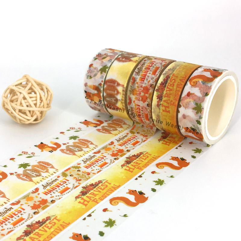 Wholesale Colorful Cute Decoration Custom Printed Washi Tape