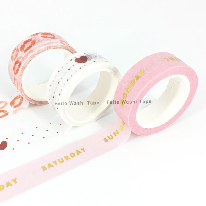 Wholesale Colorful Cute Decoration Custom Printed Washi Tape 5