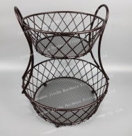 2 tier fruit basket snack organizer