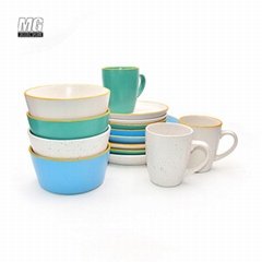 Colorful ceramic matte finish 16pcs