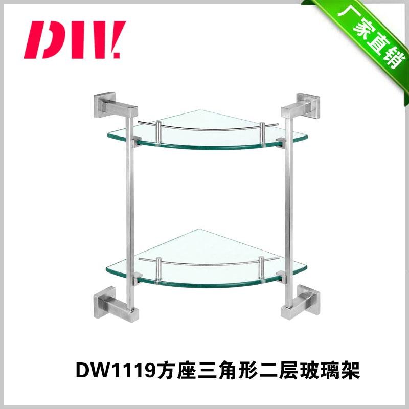 Stainless steel bathroom glass shelf for collection 3