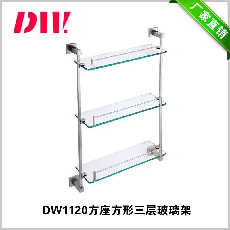 Stainless steel bathroom glass shelf for collection 4