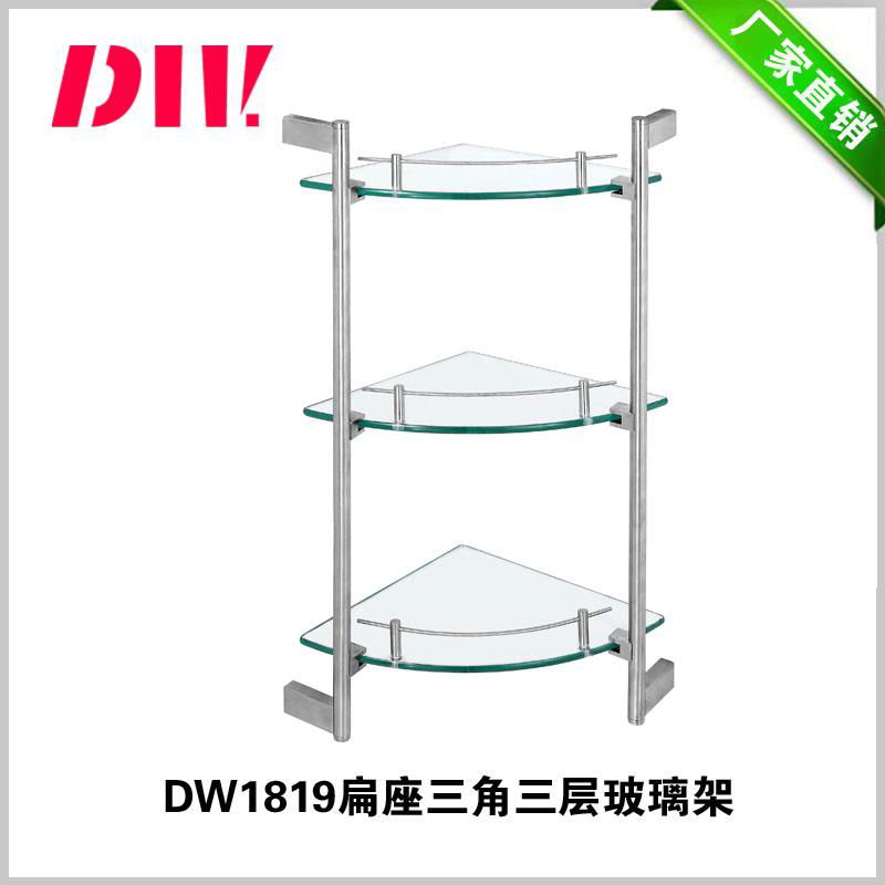 Stainless steel bathroom glass shelf for collection 5