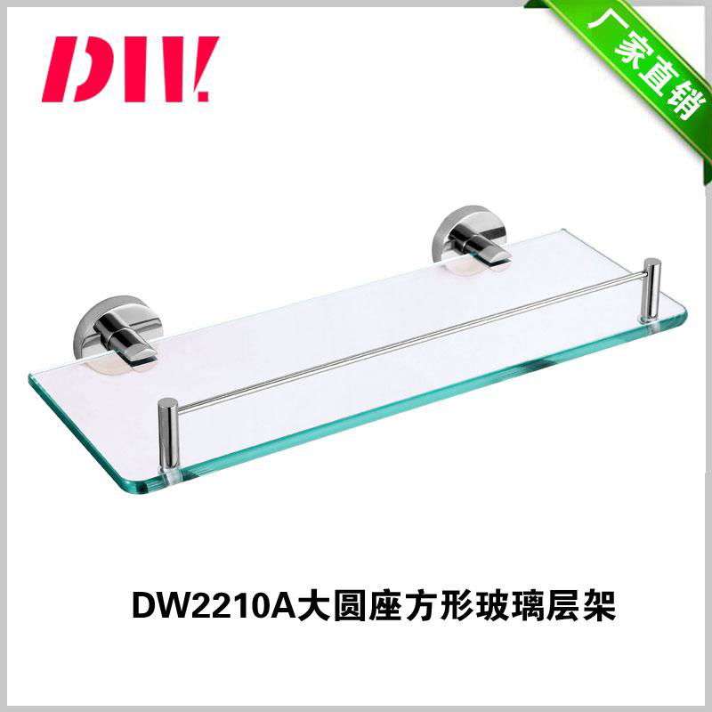 wall mouted stainless steel glass shelf