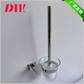 toilet brush with stainless steel holder for bathroom set 2