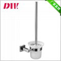 toilet brush with stainless steel holder for bathroom set