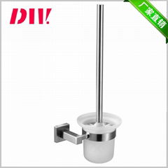 toilet brush with stainless steel holder for bathroom set