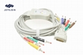 Nihon Kohden  EKG Cable with Leadwires Banana 4.0mm AHA 2