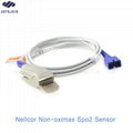 Nellcor Non-oximax Adult silicone soft tip Reusable Spo2 Sensor 1meter  2