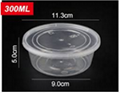 16oz plastic clamshell packaging food Salad Container with Dome Lid 