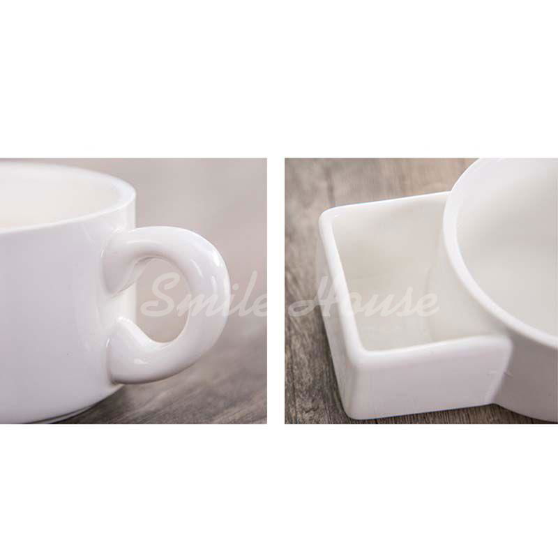 White Ceramic cookies mug with the handle 3