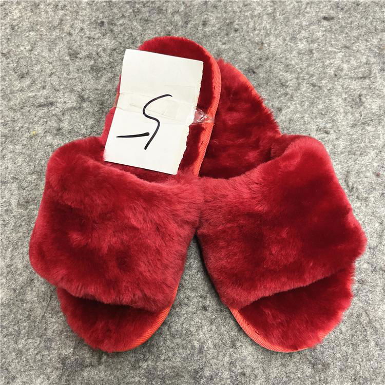 Fashionable High Quality fur wool slippers cotton slippers wool felt shoes - sli 4