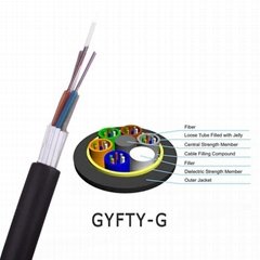 Single Jacket Dielectric Fiberglass yarn reinforced Fibra Optical Cable 
