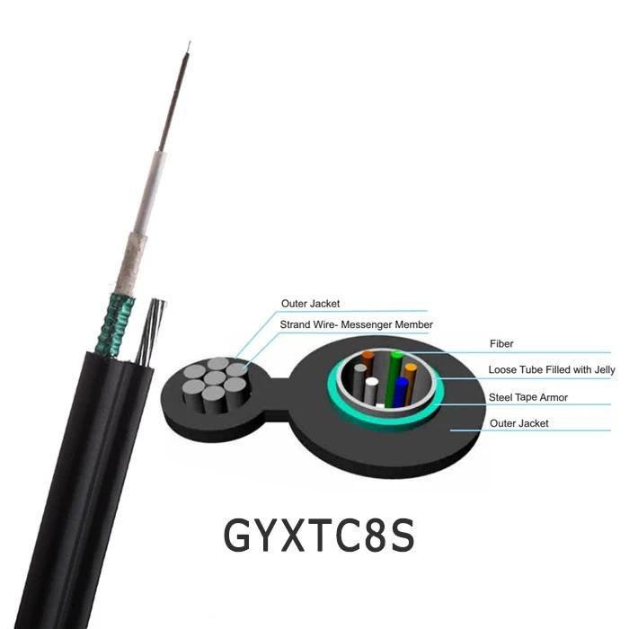 Fig8 CST Armored aerial outdoor 24 Core optical fiber Cable