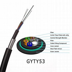 GYTY53 金属加强构件钢带铠装室外光缆