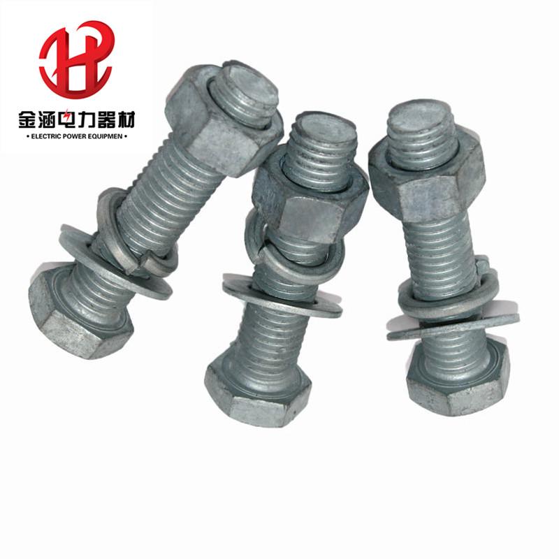 Grade 4.8 Hot Galvanized Hexagonal Head Bolts with Washers