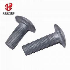 Grade 4.8 Carbon Steel Round Head Carriage Bolts 