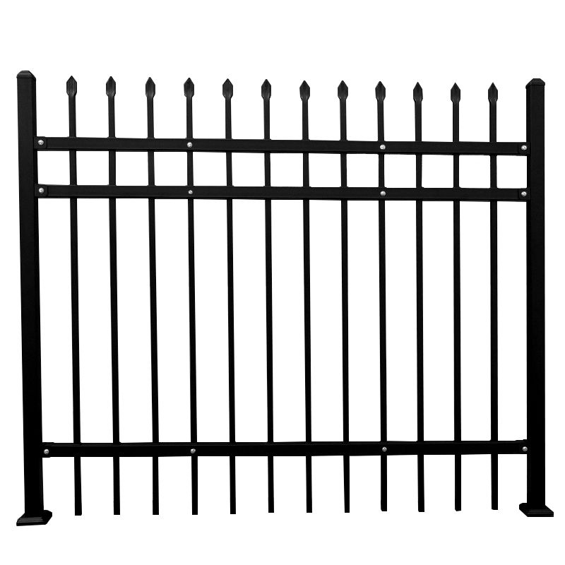 Hot selling galvanized steel palisade spear top metal fence