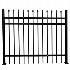 Hot selling galvanized steel palisade spear top metal fence