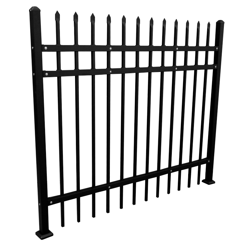 Hot selling galvanized steel palisade spear top metal fence 2