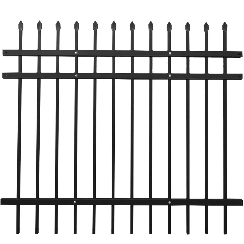 Hot selling galvanized steel palisade spear top metal fence 3