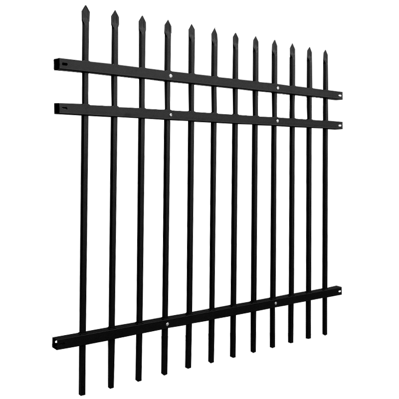 Hot selling galvanized steel palisade spear top metal fence 4