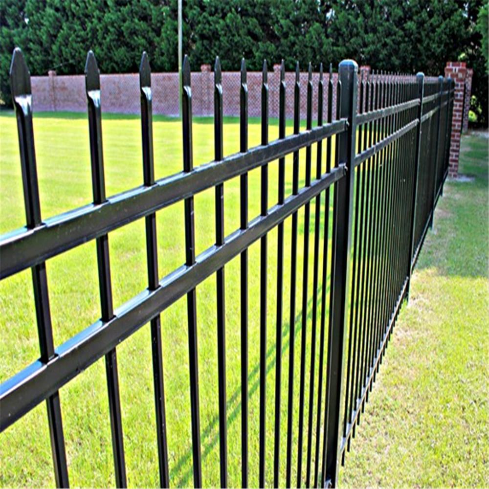 Powder Coated metal fence steel palisade fence designs