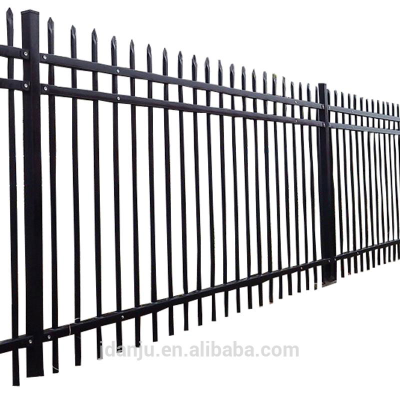 Powder Coated metal fence steel palisade fence designs 3
