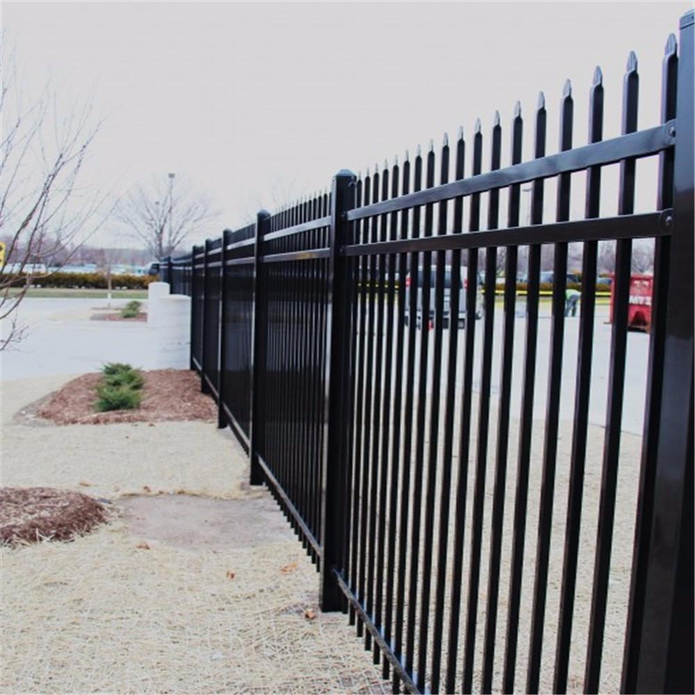 Powder Coated metal fence steel palisade fence designs 4