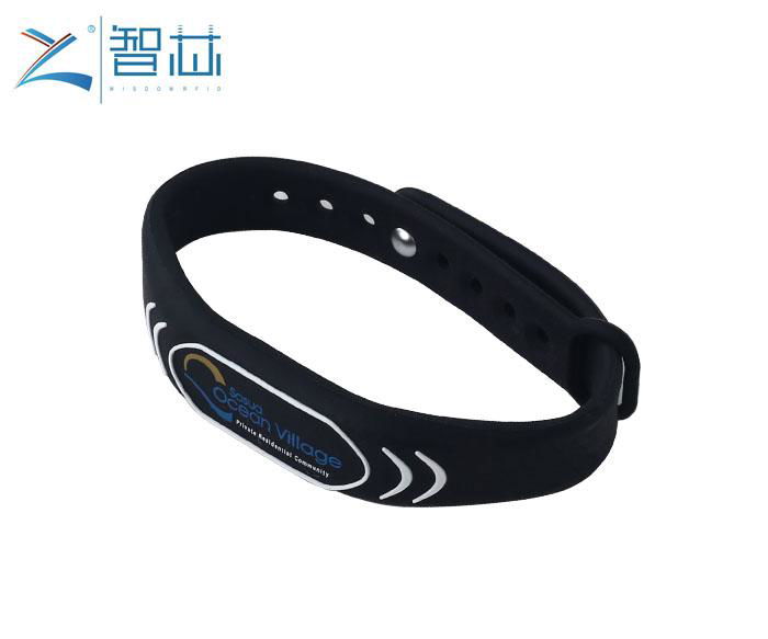 Adjustable 13.56Mhz RFID Silicone Wristband M1 Chip  2