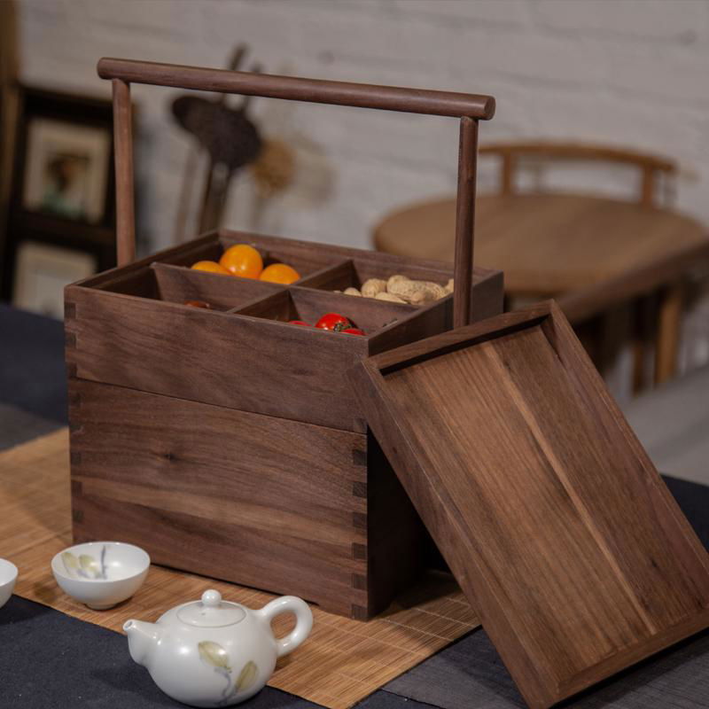 中式食盒定製手提木盒實木多層收納盒