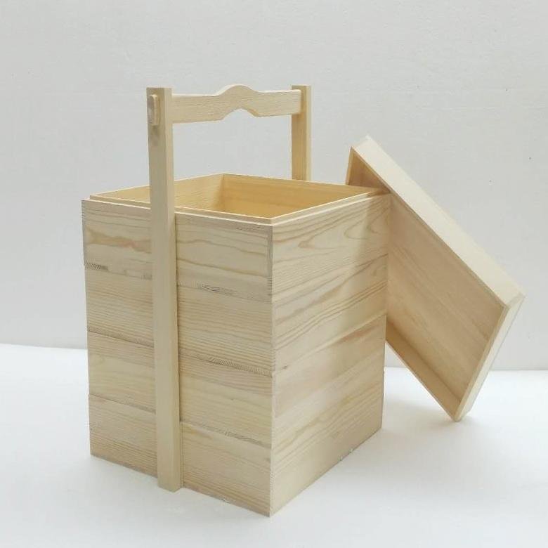 中式食盒定製手提木盒實木多層收納盒 3