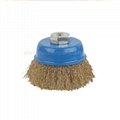 Thread Crimped Brass Wire Cup Brush for
