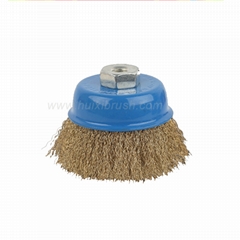 Thread Crimped Brass Wire Cup Brush for Polishing