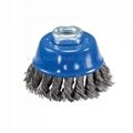 Power Tool Stainless Steel Knotted Wire Cup Brush