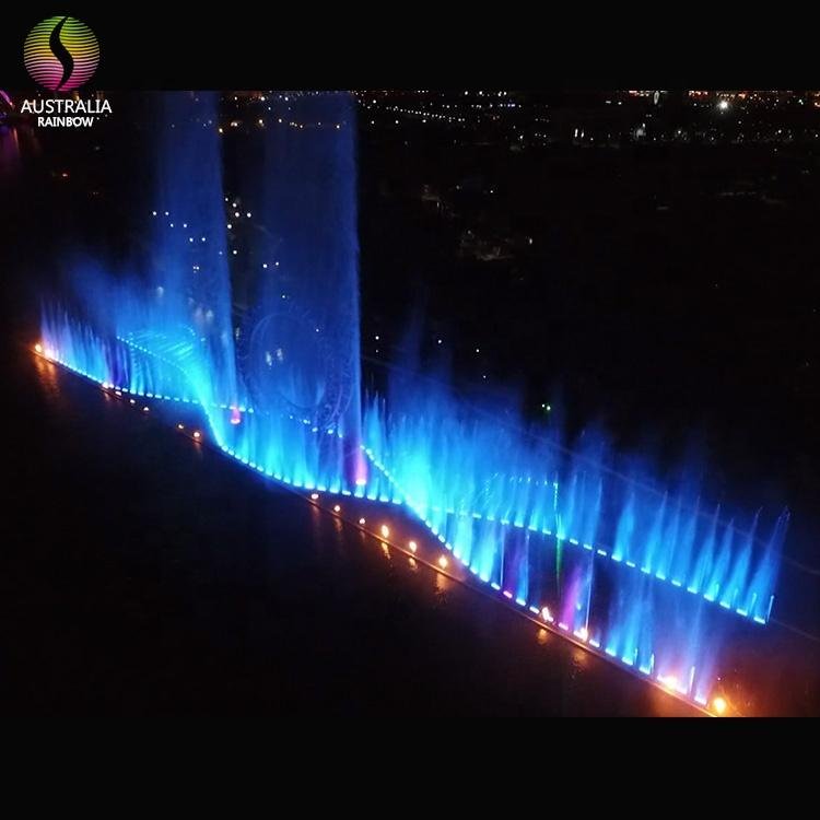 2016 Kazakhstan 180m*30m Amazing Big O Show Musical Water Fountain with Laser 3