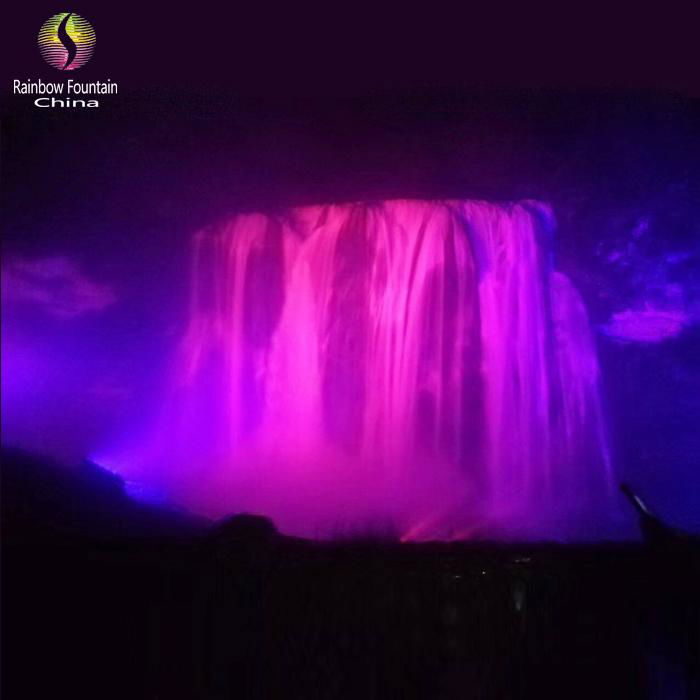 Musical Outdoor Artificial Waterfall Fountain with LED Lights