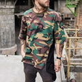 Custom Cotton Camo T-Shirts Printed Color Block Oversized Street wear 1