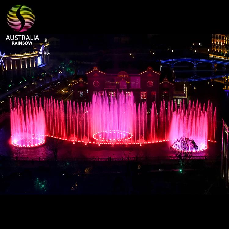 Outdoor 1D 2D 3D Water Music Dancing Fountain with DMX 512 LED Light Show 2